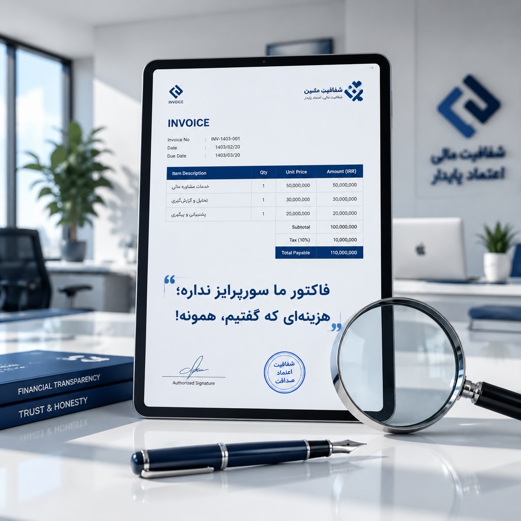 فاکتور هزینه تغییرات شرکت ما نهاییست پس نگران نباشید